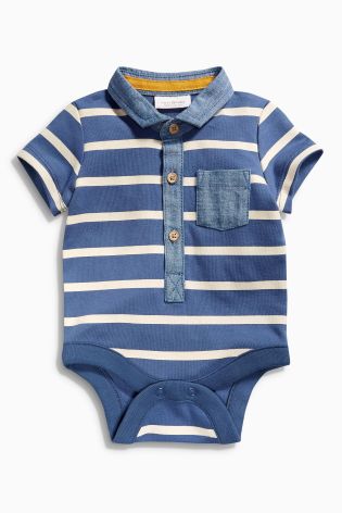 Navy/White Polo Bodysuits Two Pack (0mths-2yrs)